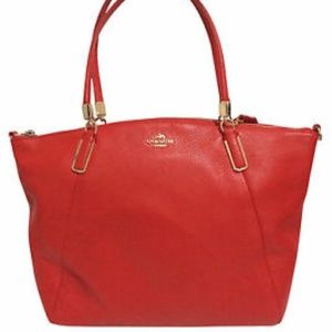 Coach Kelsey Pebbled Leather Satchel Bag